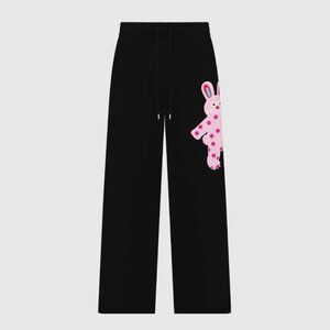 B.Sure Embroidered Rabbit Pattern Casual Pants